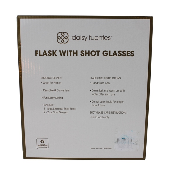 Sassy Since Birth Flask & Shot Glass Gift Set - Picture 2 of 3